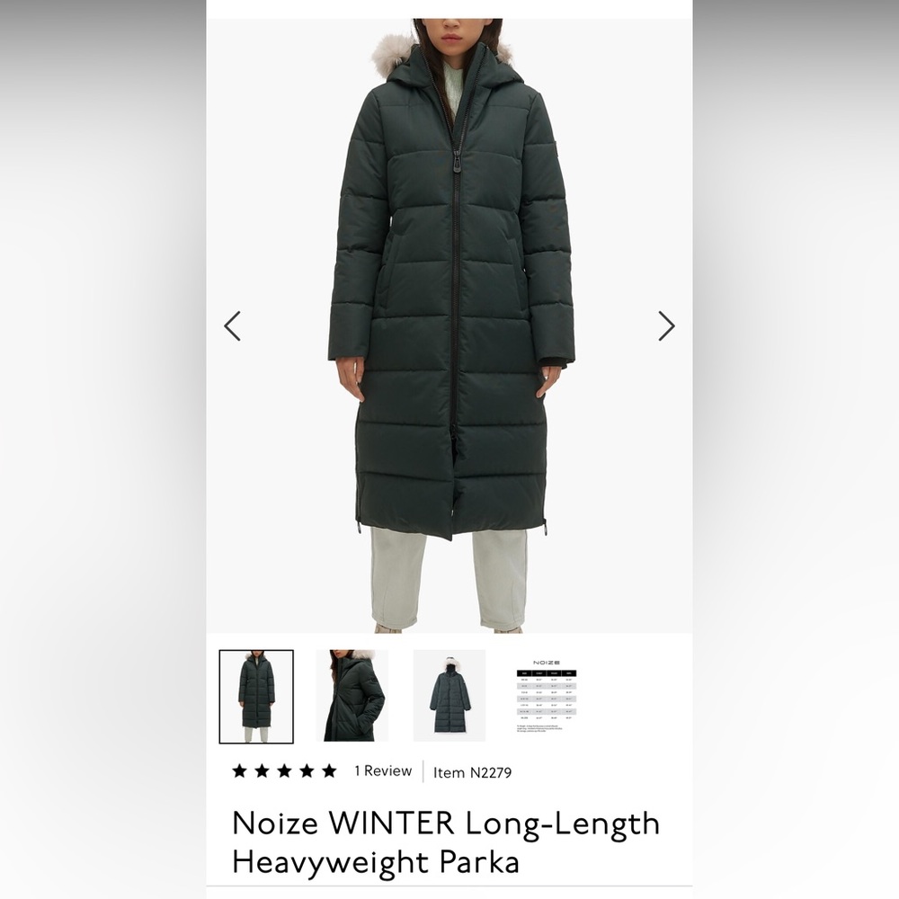 NWOT Noize WINTER Long-Length Heavyweight Parka Size M